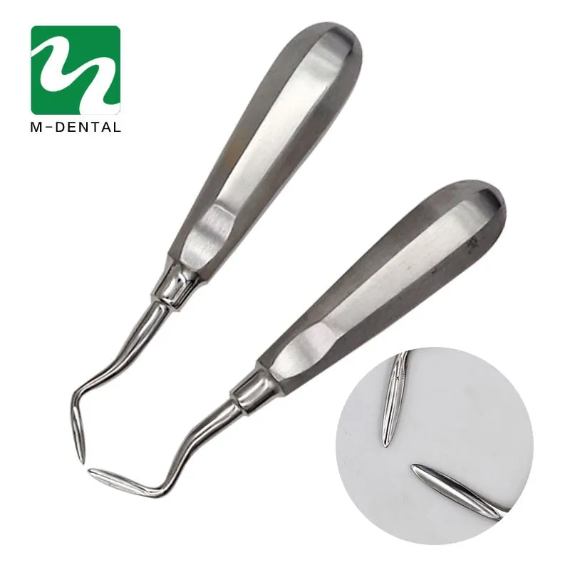 12Pcs Stainless Steel Dental Luxating Lift Elevator Teeth Clareador Curved Root Hexagon Handle Dentist Surgical Instrument Tool