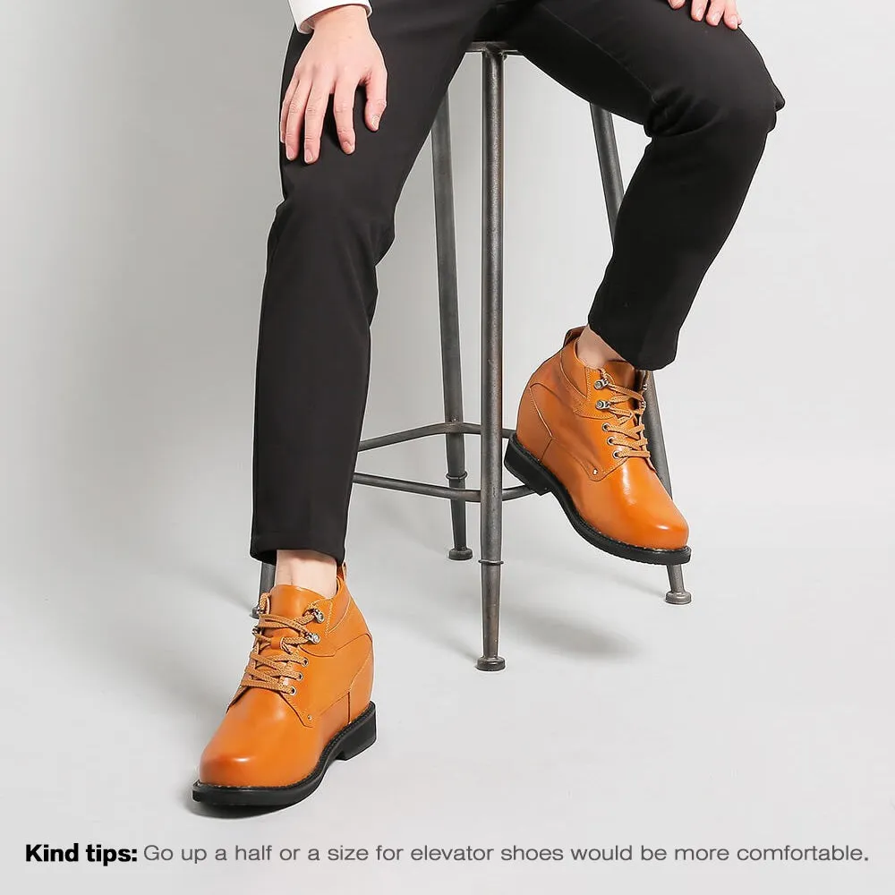 13 CM / 5.12 Inches Taller - CMR CHAMARIPA Height Increasing Boots Hidden Heel Working Boots