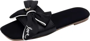 2025 Fashion Flat Womens Sandals Beach Sandals Slipper Home Women Breathable Bowknot Shoes Flat Flip-Flops Women's
