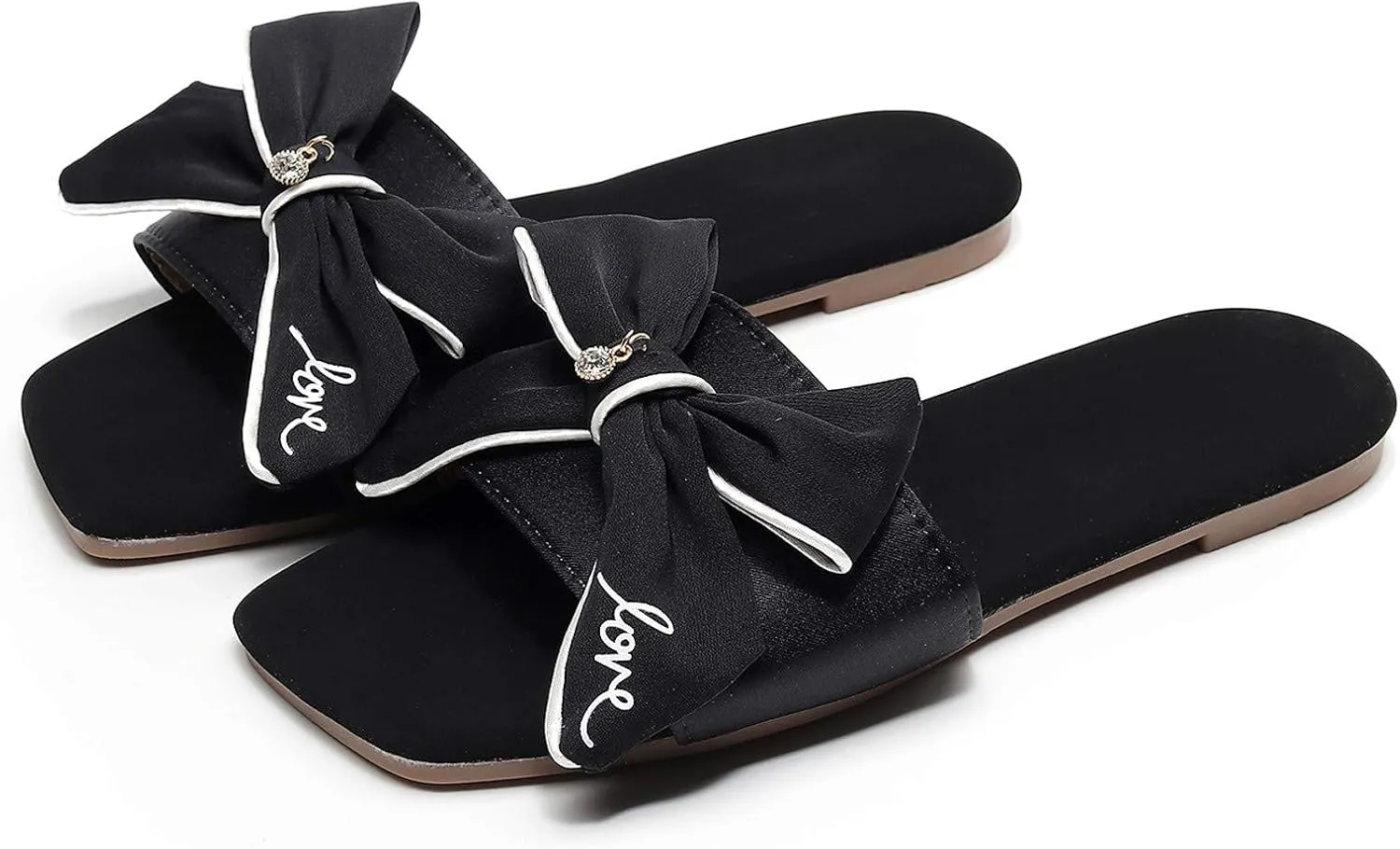 2025 Fashion Flat Womens Sandals Beach Sandals Slipper Home Women Breathable Bowknot Shoes Flat Flip-Flops Women's