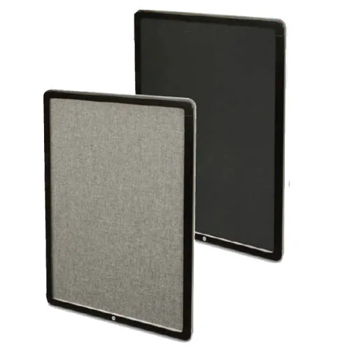 22x28 Elevator Bulletin Board with Safe Rounded Corners | Fast Change, Slim Lockable Lift-Off Frame Design
