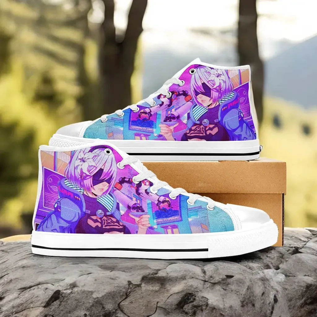 2B NieR Automata Custom High Top Sneakers Shoes