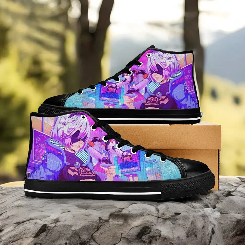 2B NieR Automata Custom High Top Sneakers Shoes