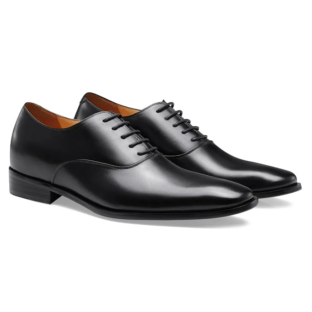 7 CM / 2.76 Inches CMR CHAMARIPA  Glossy Elevator Tuxedo Shoes Patent Leather High Increase Shoes