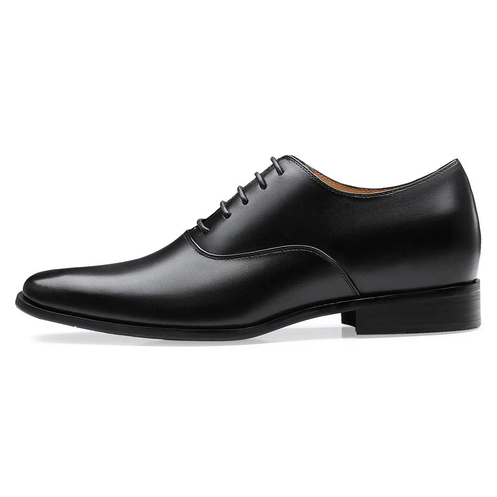 7 CM / 2.76 Inches CMR CHAMARIPA  Glossy Elevator Tuxedo Shoes Patent Leather High Increase Shoes