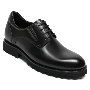 8 CM/3.15 Inches CMR CHAMARIPA Men’s Black Leather Elevator Derby Shoes