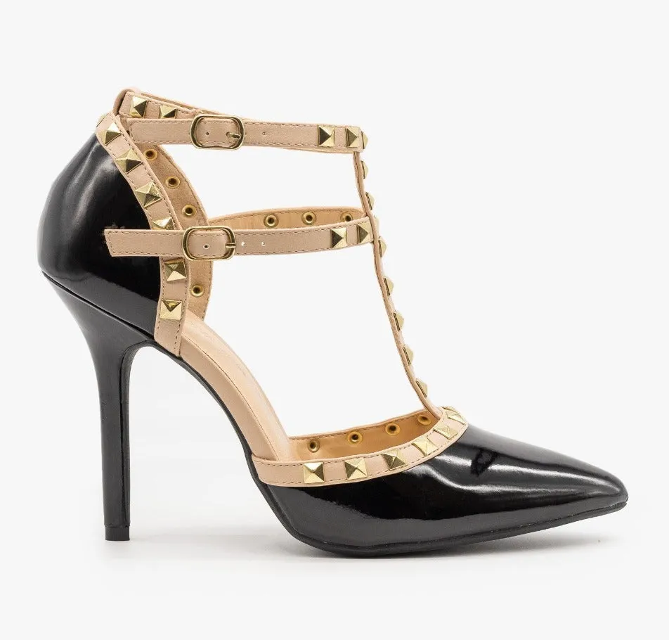ADORA-64 Sexy Studded Stilletto Heels