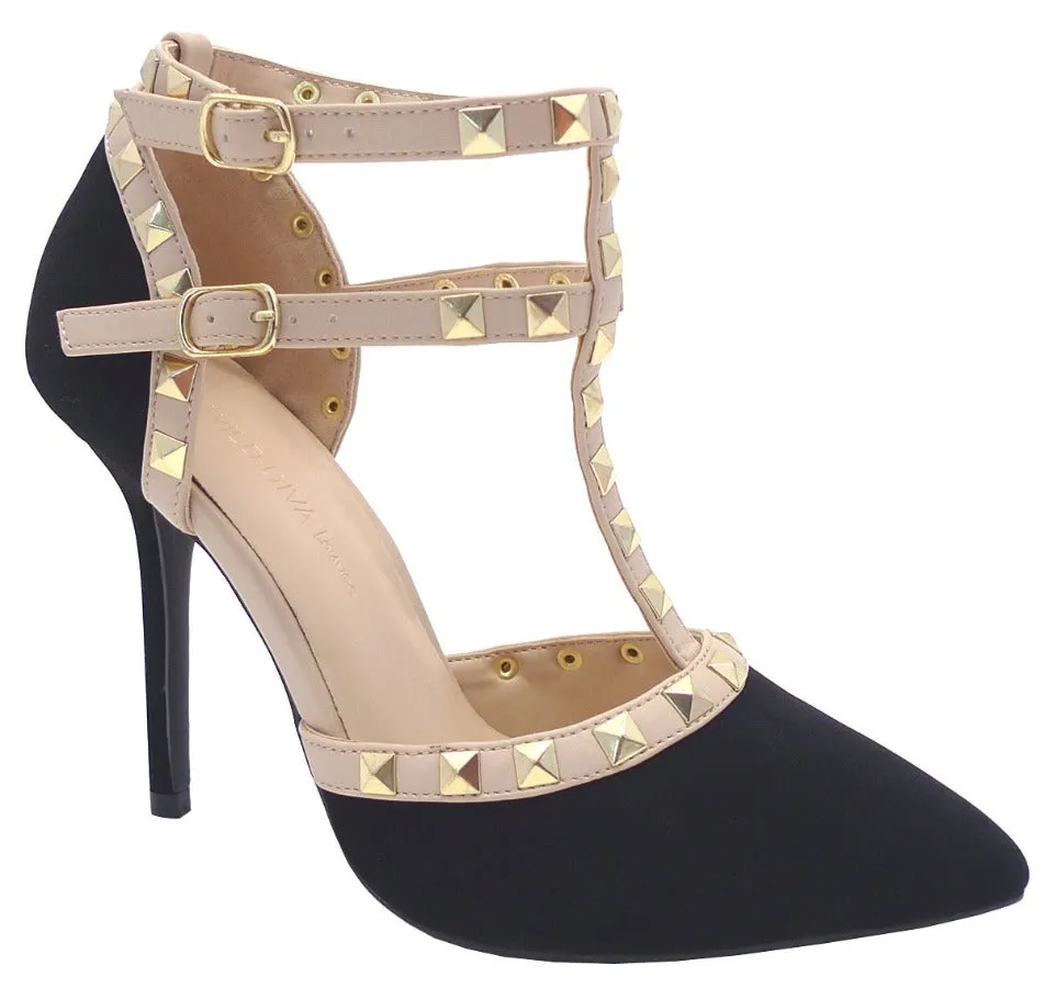 ADORA-64 Sexy Studded Stilletto Heels