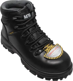AdTec Ankle Women's 6" Waterproof Cap Toe Work Boot Black, 6