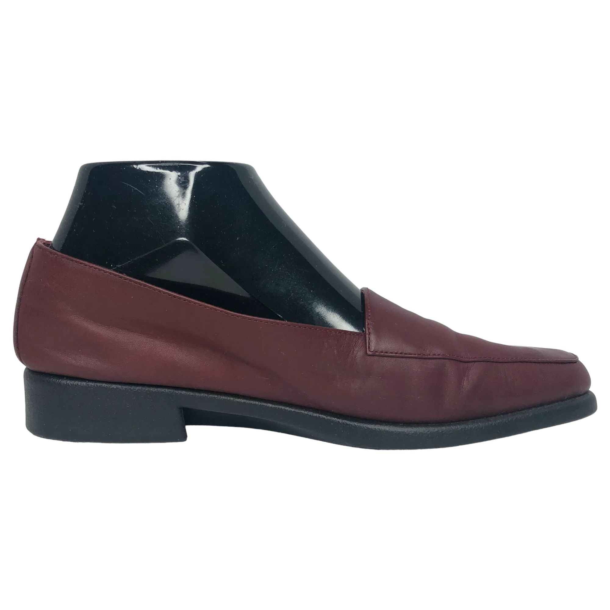 Aerosoles Red Wine Square Deal Soft Leather Loafers - Size 7.5 - Women