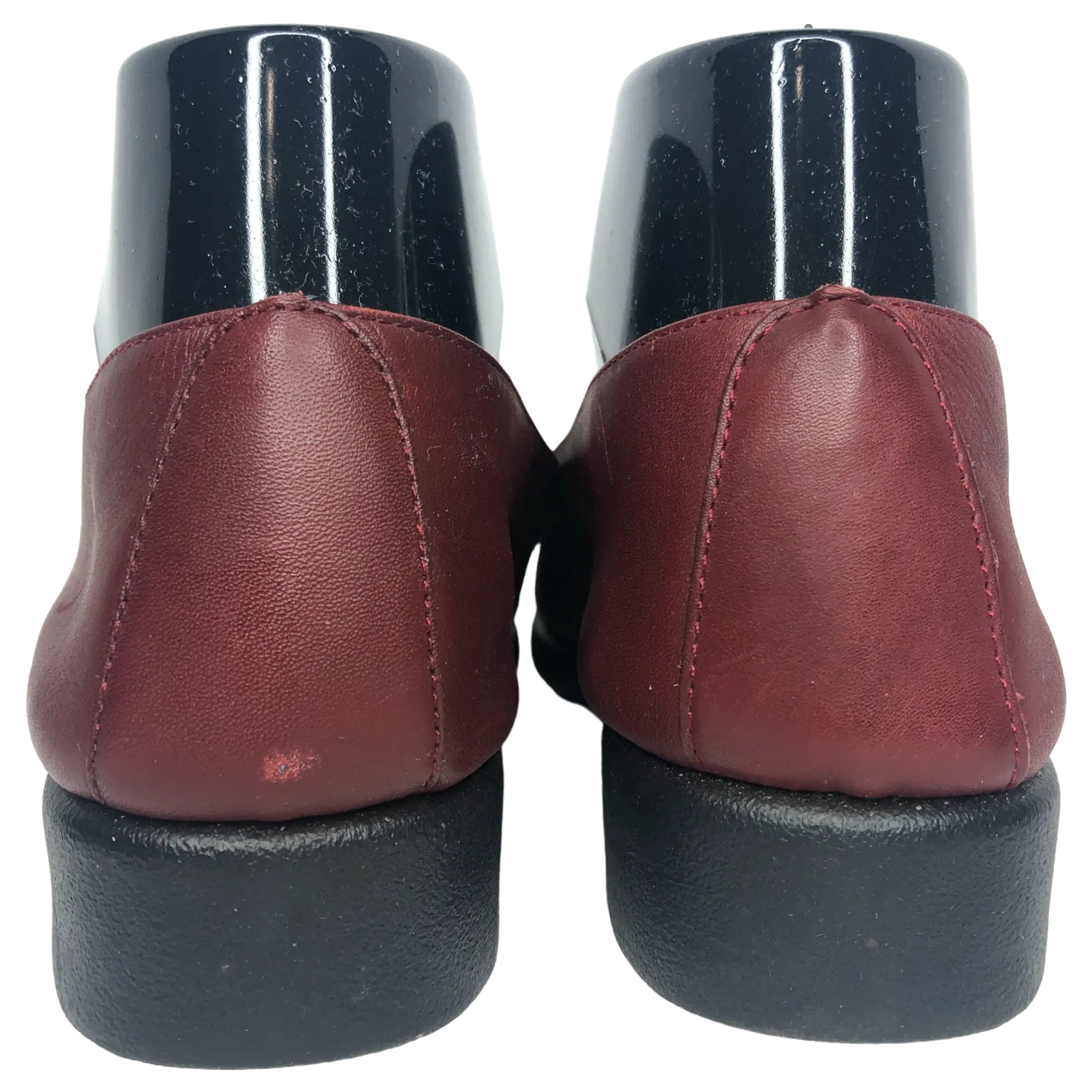 Aerosoles Red Wine Square Deal Soft Leather Loafers - Size 7.5 - Women