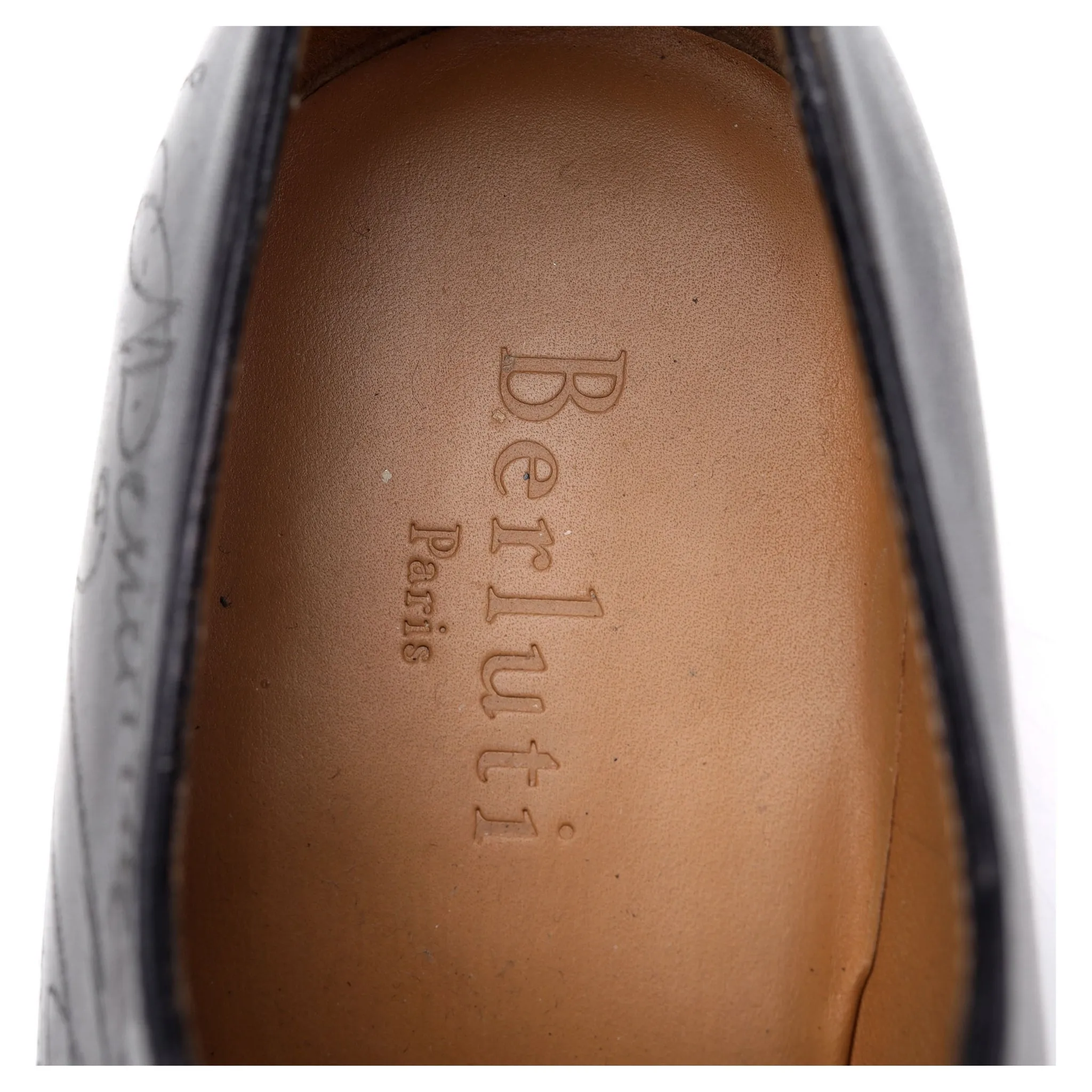 'Alessandro Galet Scritto' Black Patina Leather Wholecut Oxford UK 8