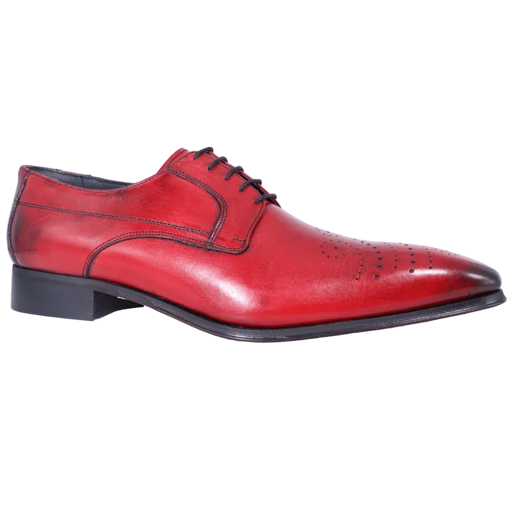 Aliverti Formal Oxford Shoes in Rosso