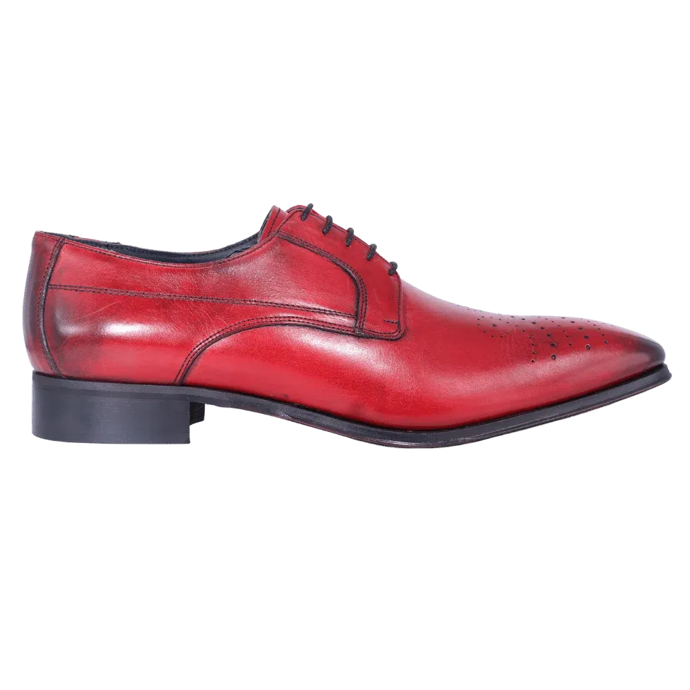 Aliverti Formal Oxford Shoes in Rosso