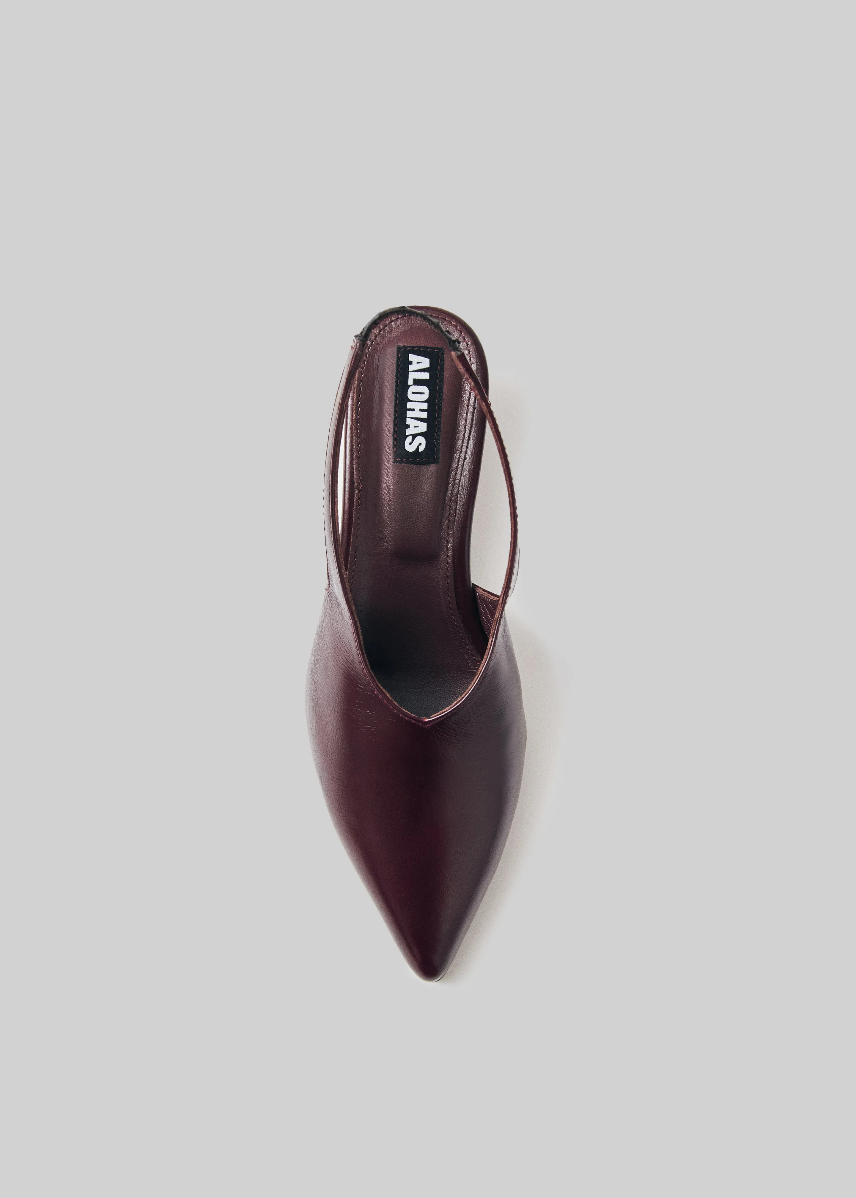 Alohas Eros Leather Mules - Burgundy