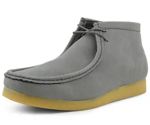 Amali Jason Hi Men's Vegan Suede High Top Sneakers Gray
