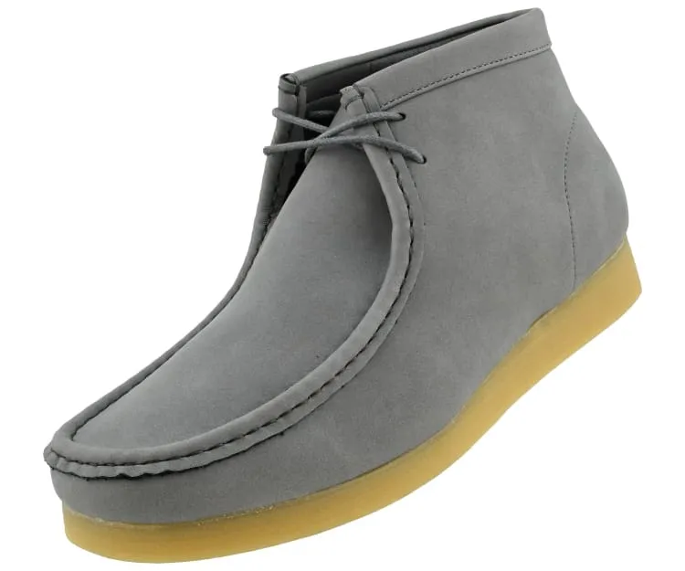 Amali Jason Hi Men's Vegan Suede High Top Sneakers Gray