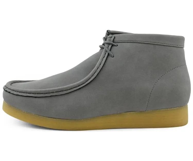 Amali Jason Hi Men's Vegan Suede High Top Sneakers Gray