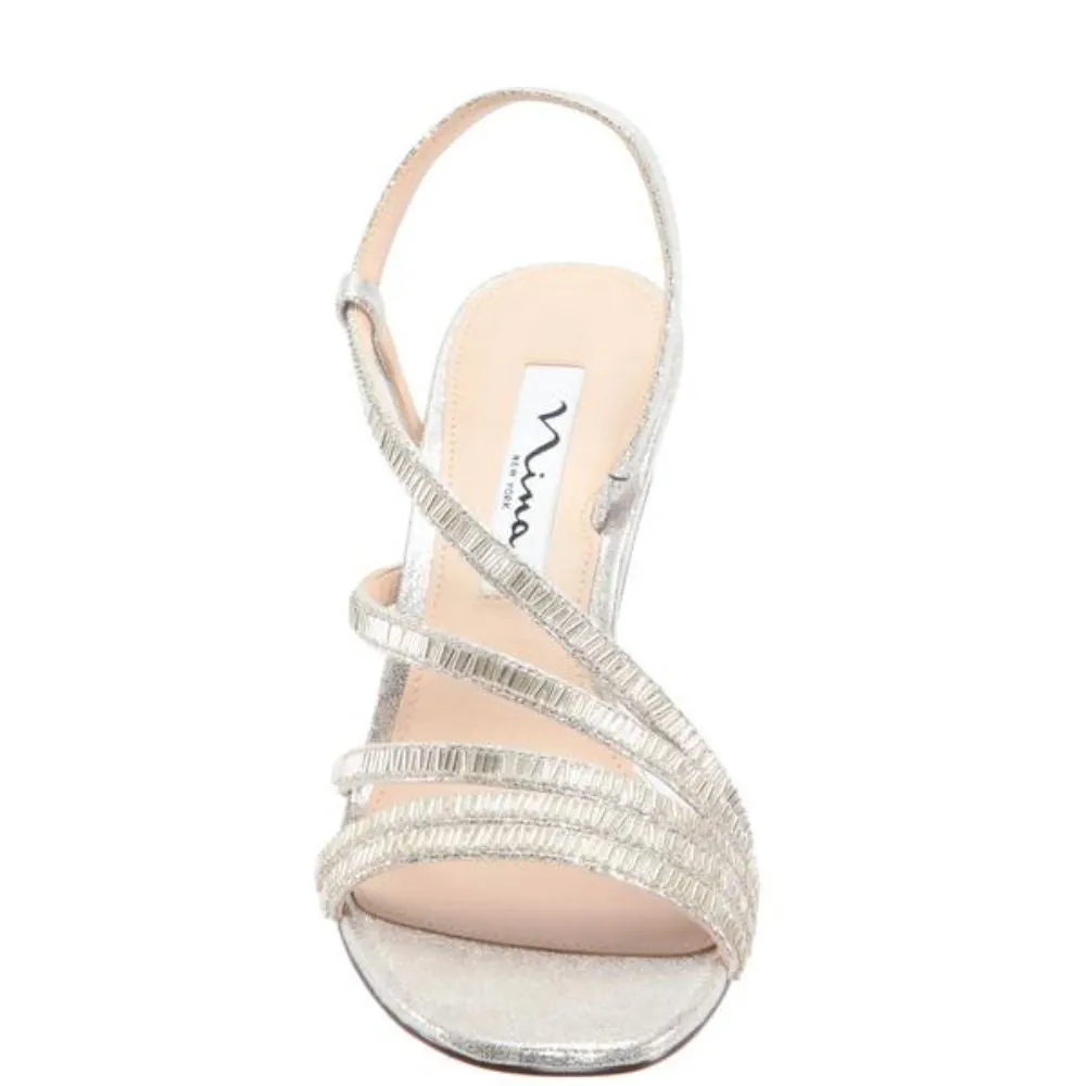 Amani Platinum Leather Nina Sandals