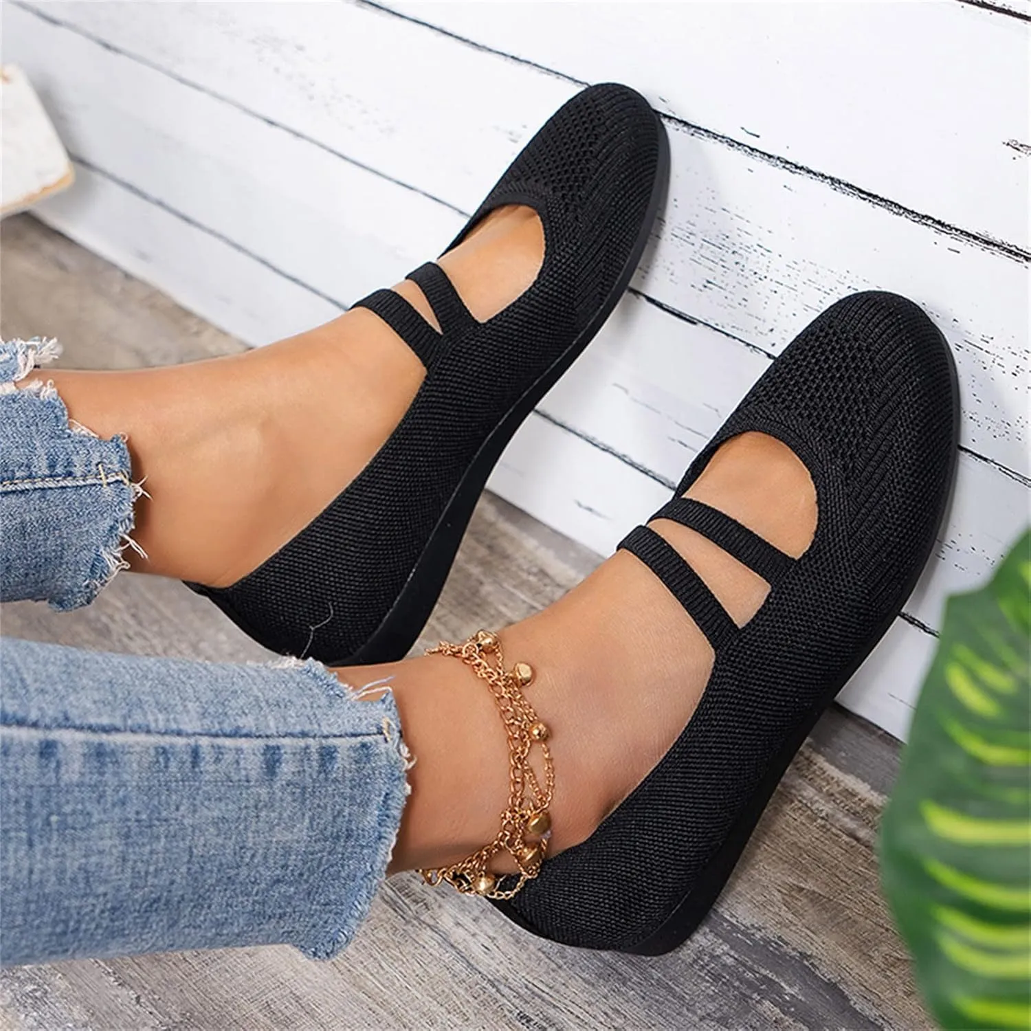 AMDBEL Ballet Flats Shoes for Women Dressy, Women's Ballet Flats Shoes Work Flats Office Shoes Pointed Toe Leopard Flats