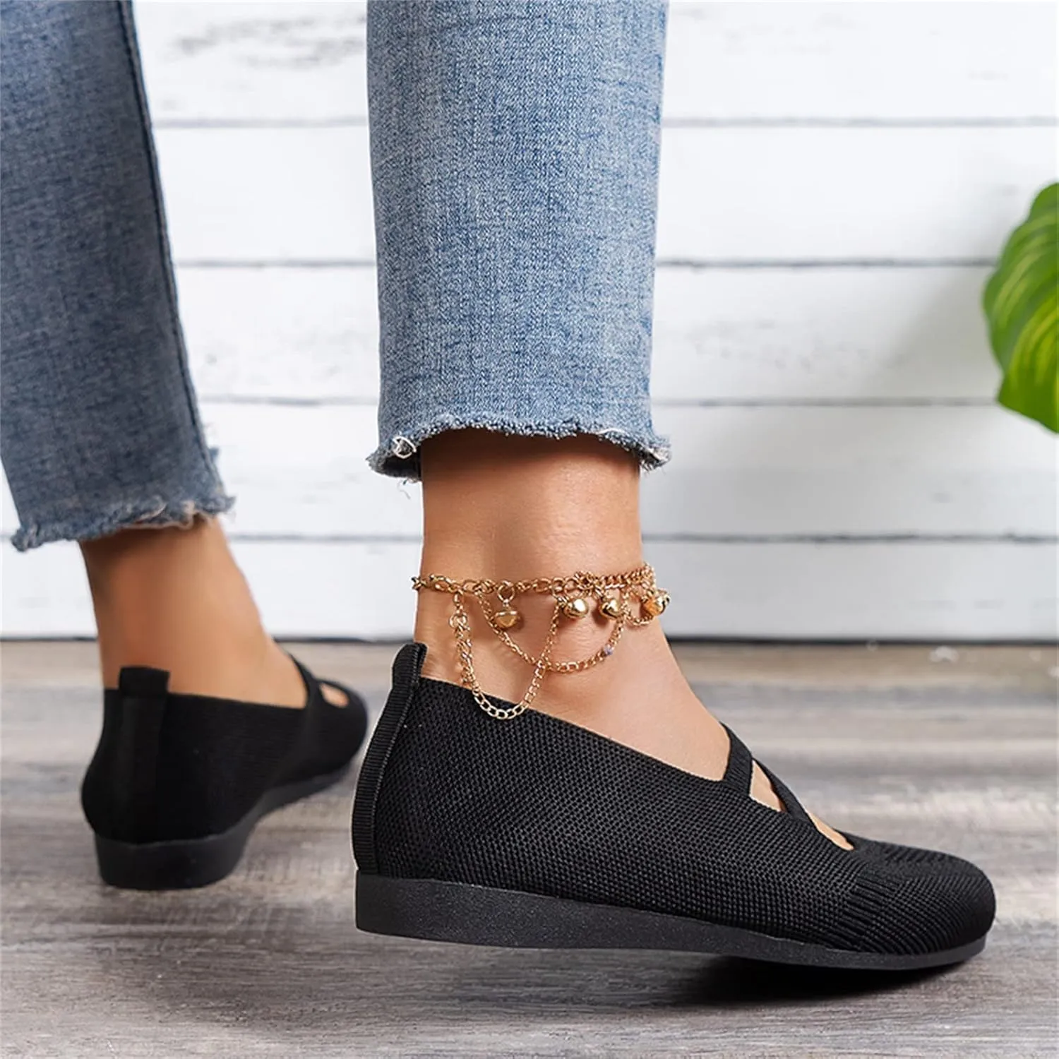 AMDBEL Ballet Flats Shoes for Women Dressy, Women's Ballet Flats Shoes Work Flats Office Shoes Pointed Toe Leopard Flats