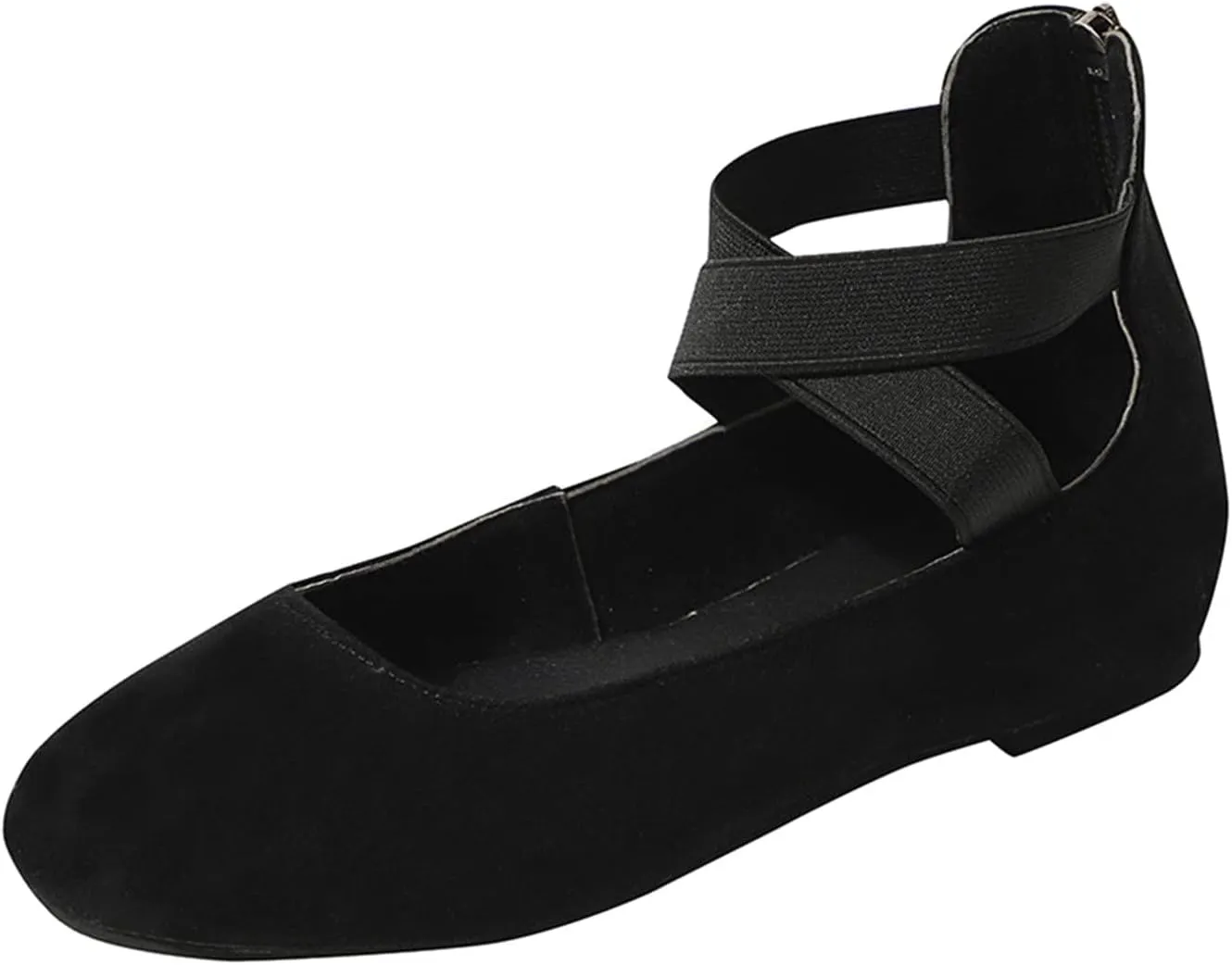 AMDBEL Flats for Women Dressy Comfortable, Women's Ballet Flats Shoes Walking Shoes Breathable Crochet Knit Mesh Round Toe Slip On Casual Ballet Flats Dress Shoes Low Wedge Shoes