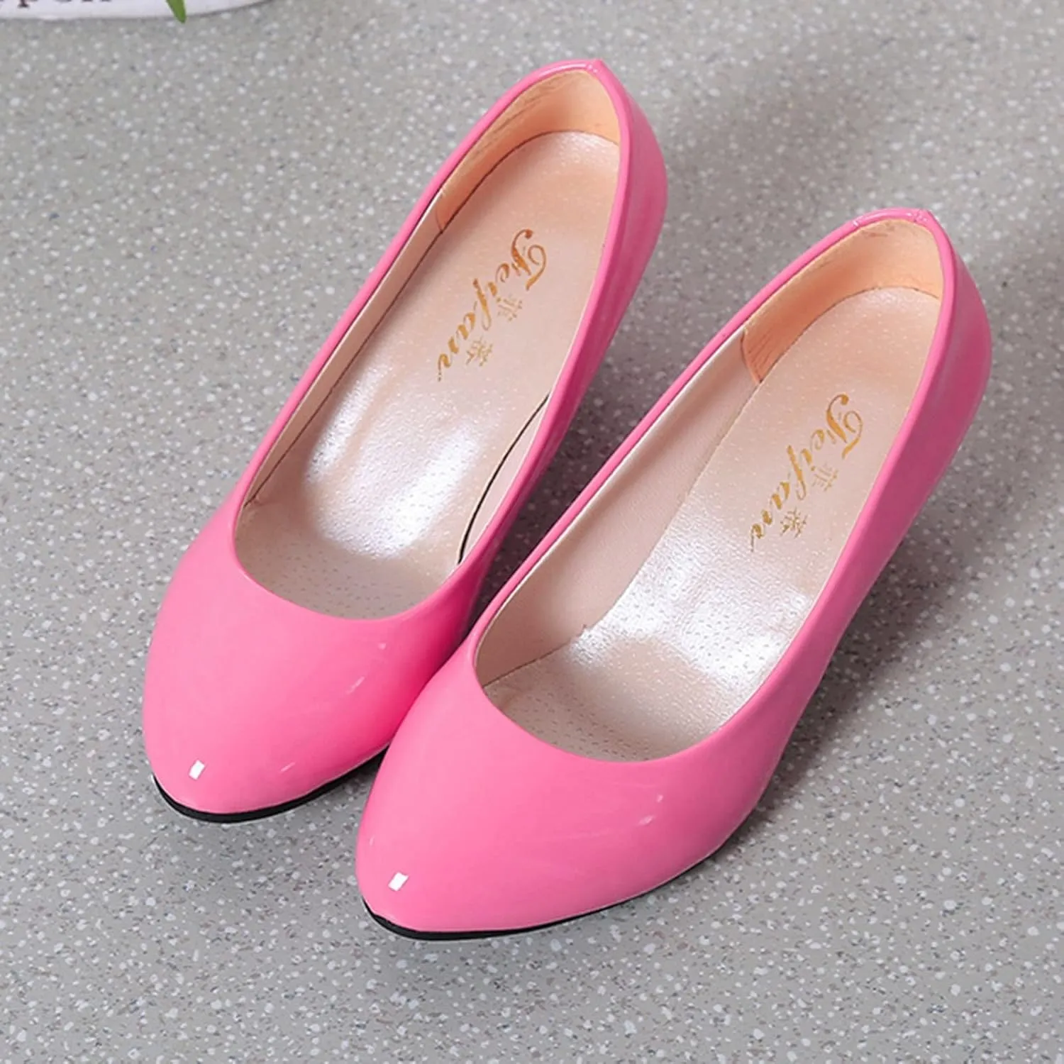 AMDBEL Flats Shoes Women Dressy Comfortable Womens Mules Backless Loafers with Metal Chain Decor Gem Pearl Slip On Flat Shoes