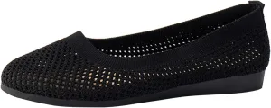 AMDBEL Flats Shoes Women Dressy, Womens Pointed Toe Ballet Flat Dress Shoes Low Wedge Flat Shoes Comfort Slip On Flats Shoes