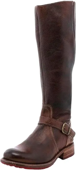 AMDBEL Mid Calf Boots for Women Low Heel Fall Boots for Women 2024 Fashion Zipper Cowboy Boots Riding Cowgirl Booties Shoes