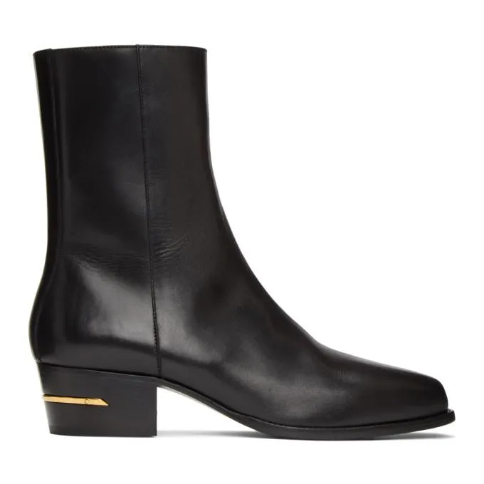 AMIRI Black Square Toe Chelsea Boots