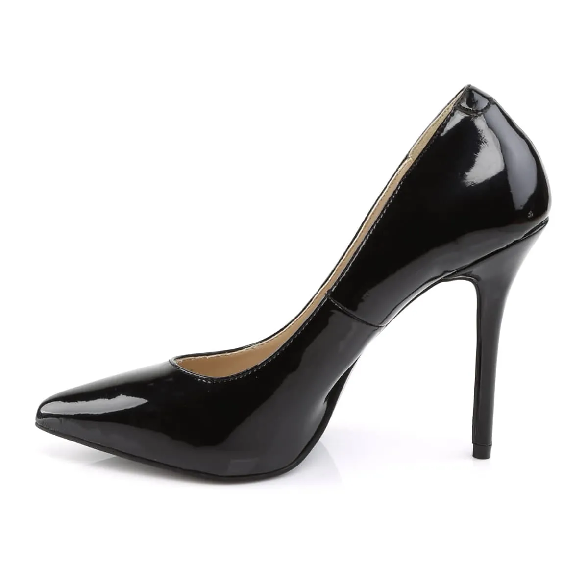 AMUSE-20 Black Court High Heel