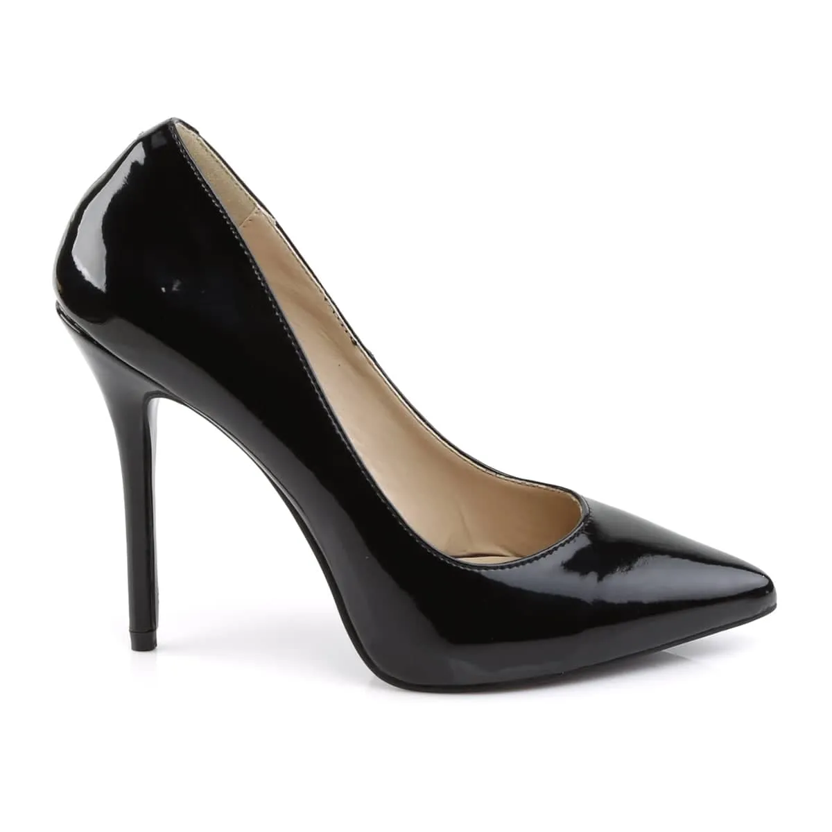 AMUSE-20 Black Court High Heel