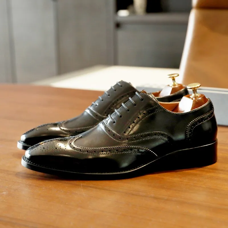 Angelo Ricci™ Formal Genuine Leather Business-Men Brogue Oxford Shoes