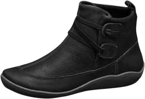 Ankle Boots for No Heel Arch Support Boots Fashion Vintage Booties Wide Width Slip On Flat Boots Fall Shoes 2024