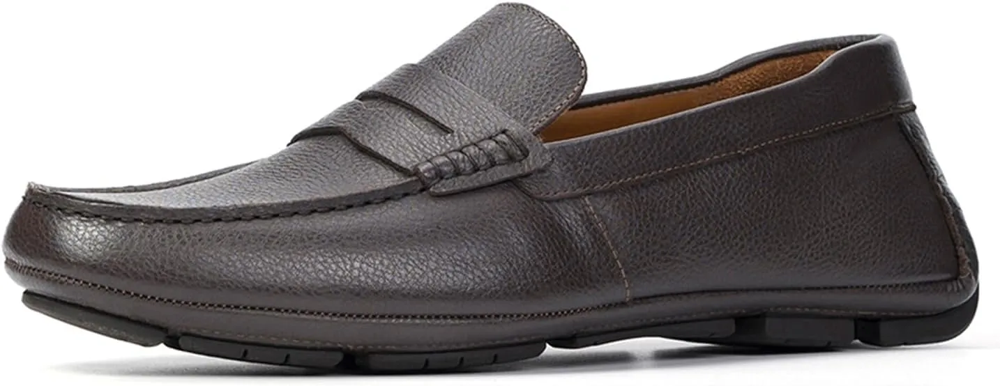 Anthony Veer Cruise Driver Penny Loafers for Men | Slip-On | Tubular Construction | Leather Lining | Ortholite Cushioned Footbed | Rubber Outsole