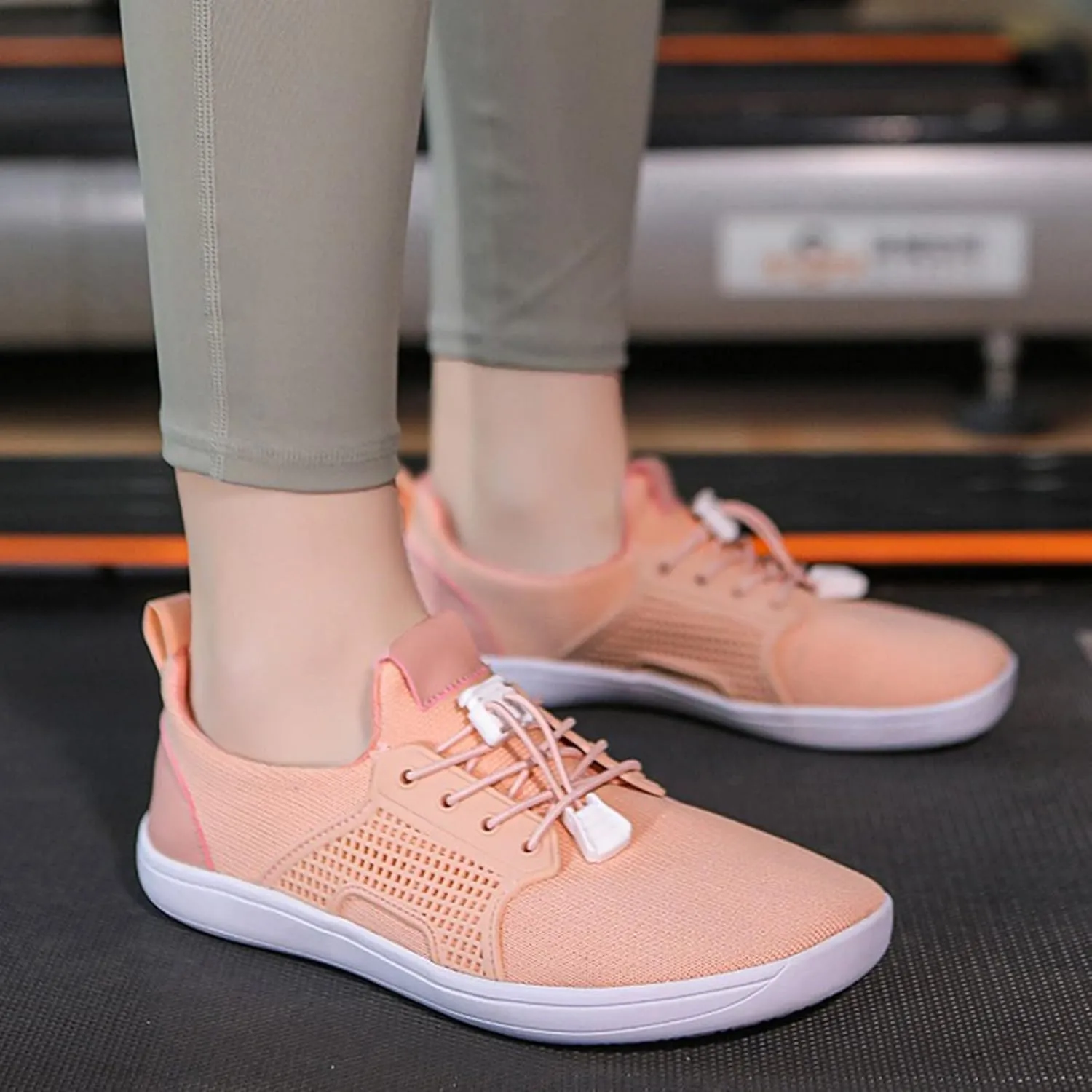 Arch Support Orthopedic Sneakers for Women Breathable Zero Drop Adjustable Barefoot Shoes Fly Woven Mesh Shoe