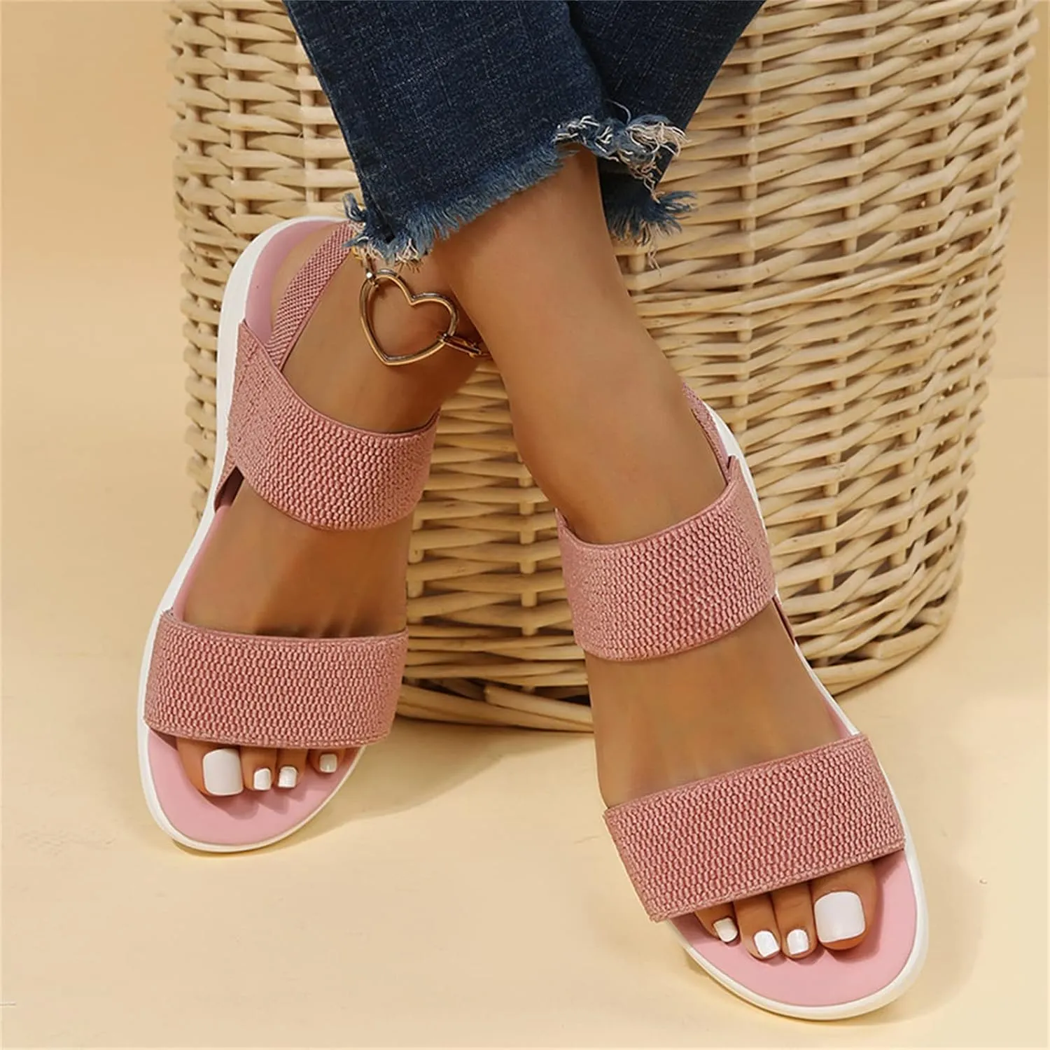 Arch Support Sandals Women's Dressy Casual Summer Orthopedic Correction Slippers Flat Heel Beach Orthotic Flip Flops 2024