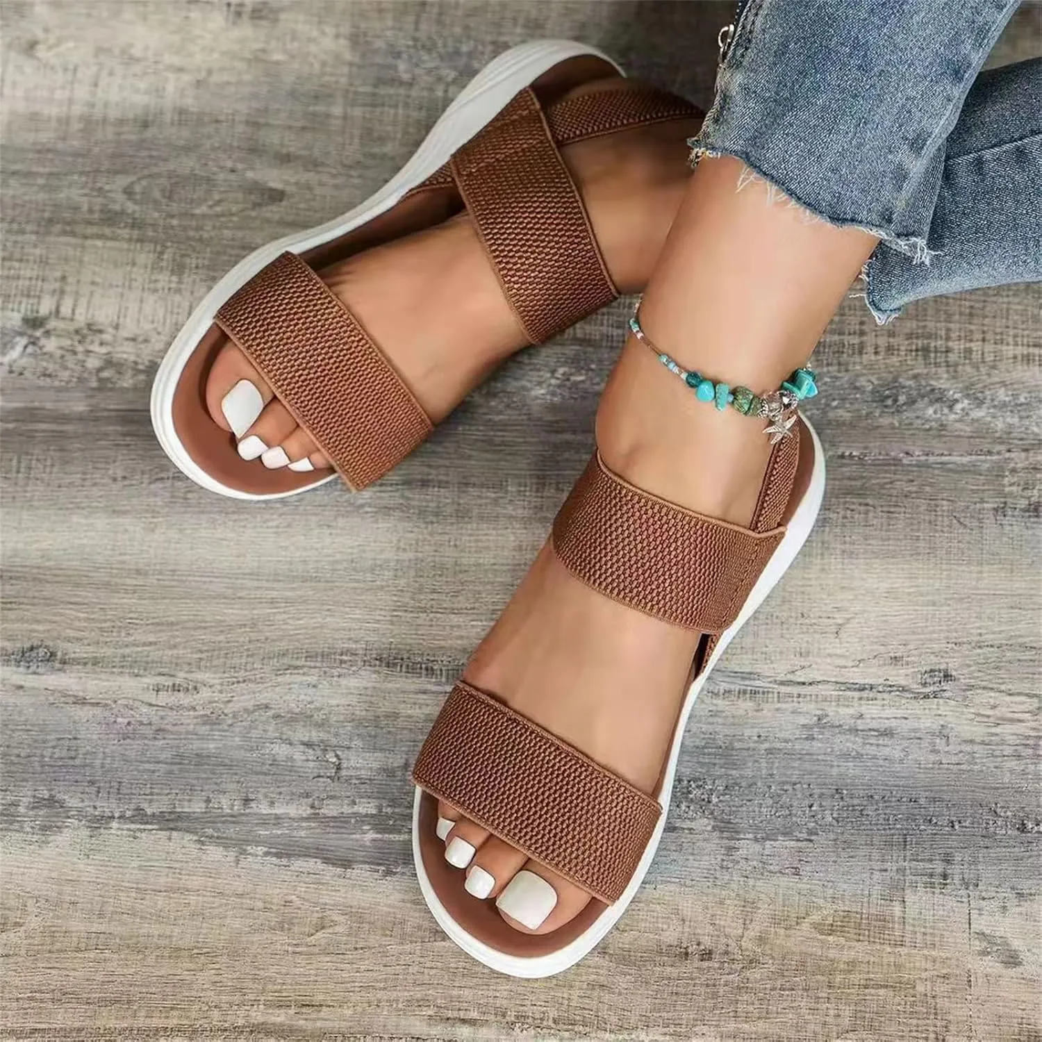 Arch Support Sandals Women's Dressy Casual Summer Orthopedic Correction Slippers Flat Heel Beach Orthotic Flip Flops 2024