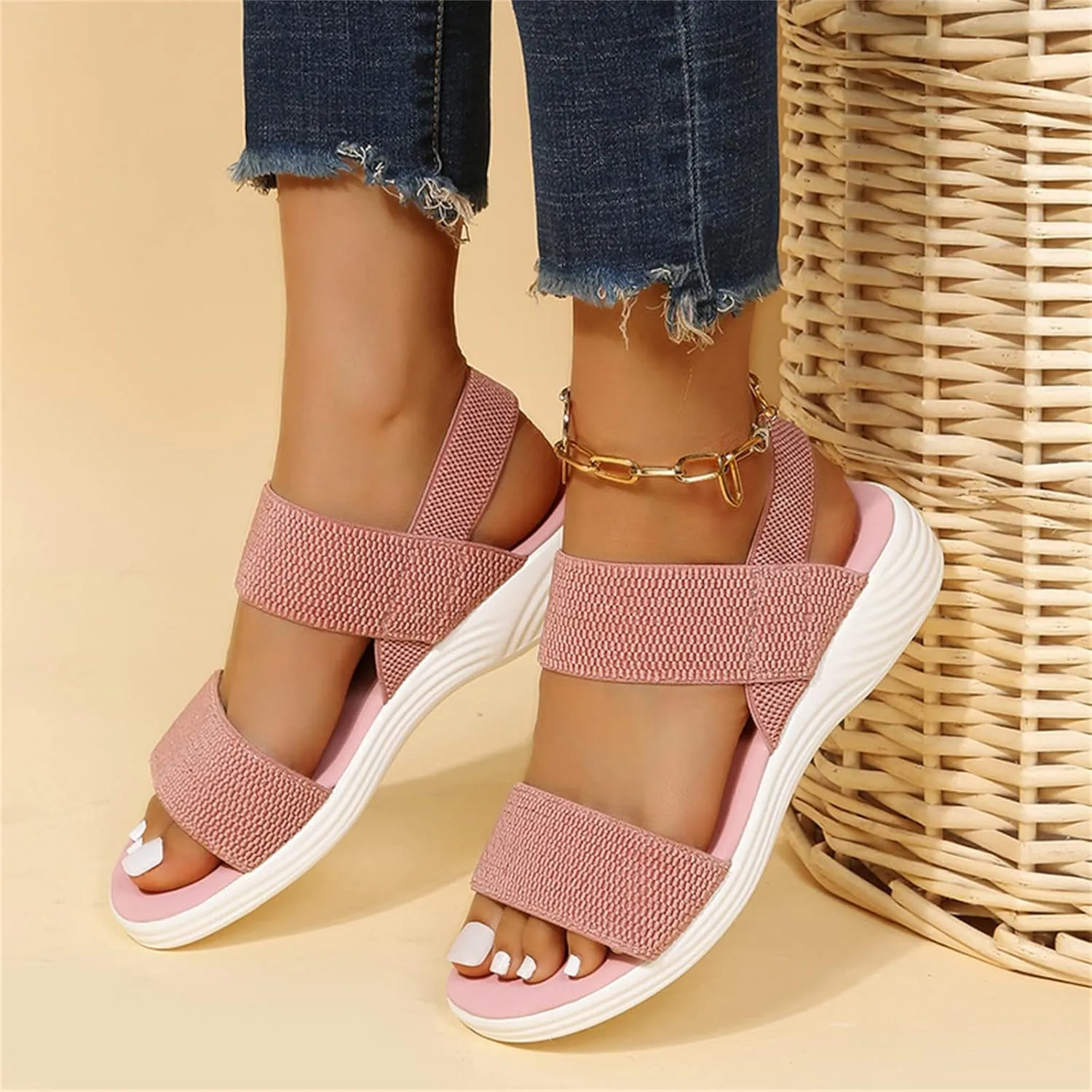 Arch Support Sandals Women's Dressy Casual Summer Orthopedic Correction Slippers Flat Heel Beach Orthotic Flip Flops 2024