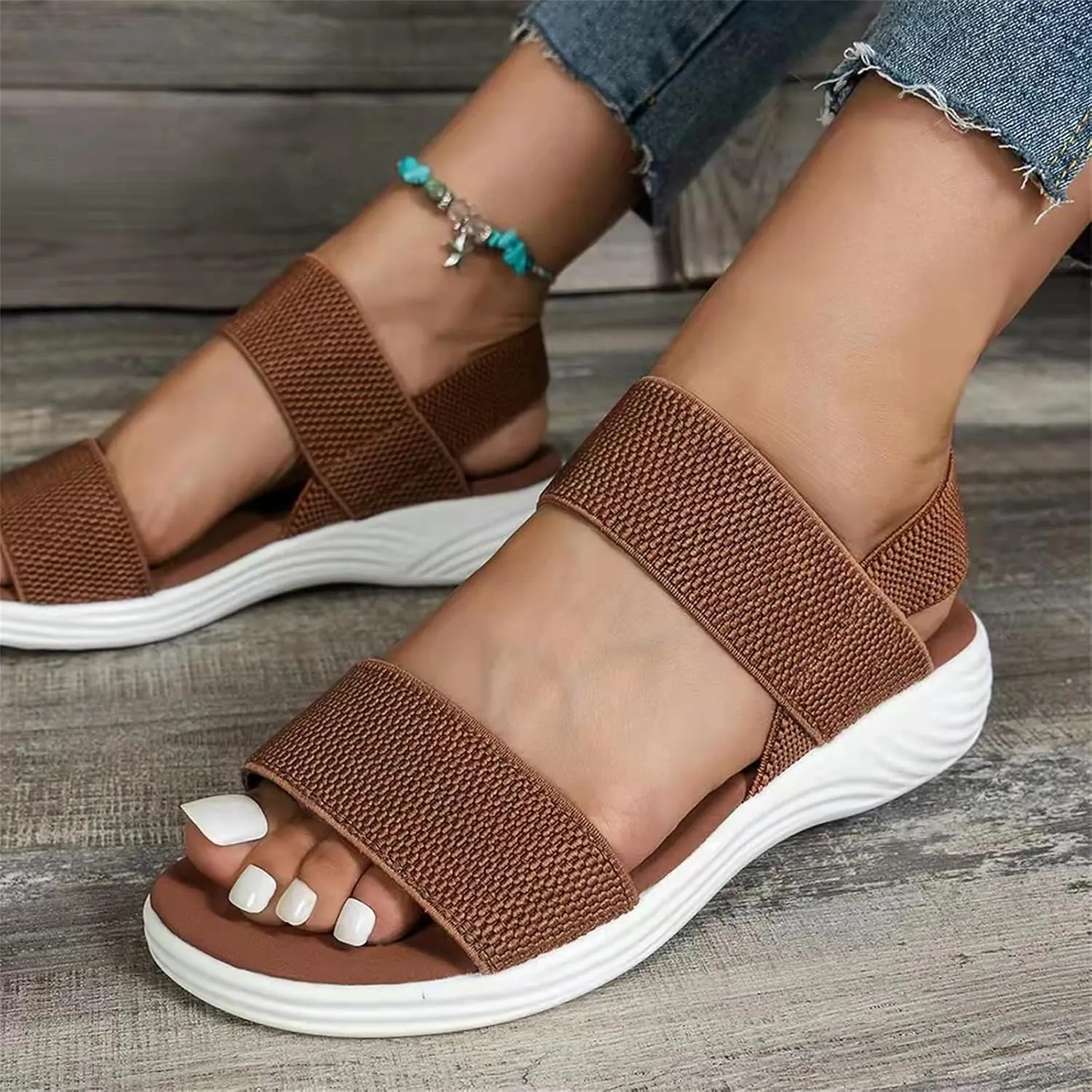 Arch Support Sandals Women's Dressy Casual Summer Orthopedic Correction Slippers Flat Heel Beach Orthotic Flip Flops 2024
