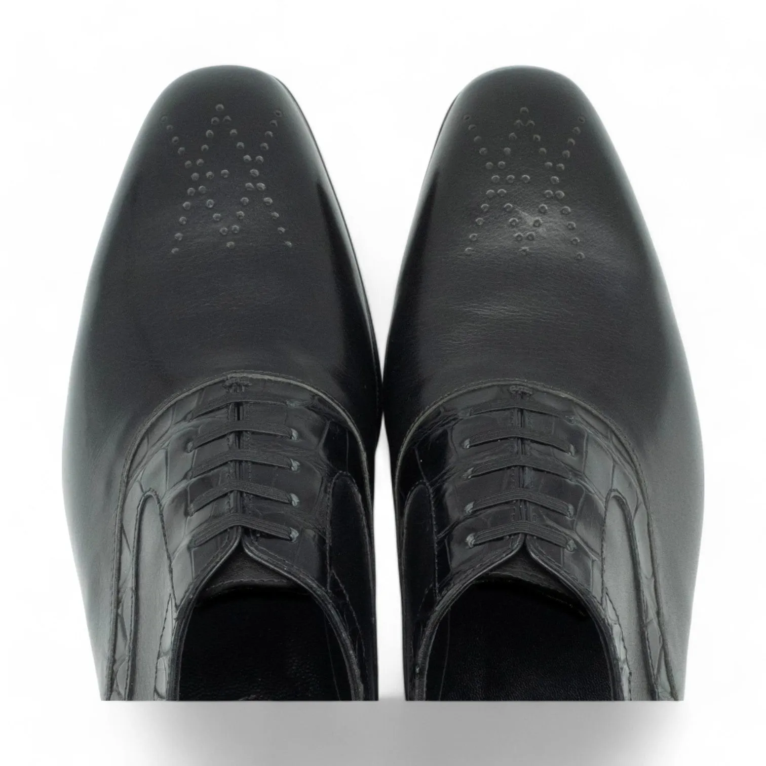 Artioli Mauro Men's Shoes Exotic Crocodile / Buffalo Leather Oxfords (ART1048)