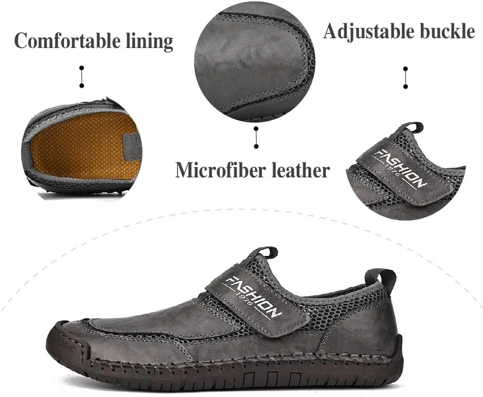 Asifn Men's Casual Loafers Breathable Non-Slip Driving Shoes Comfortable Walking Shoes Business Leather Shoes