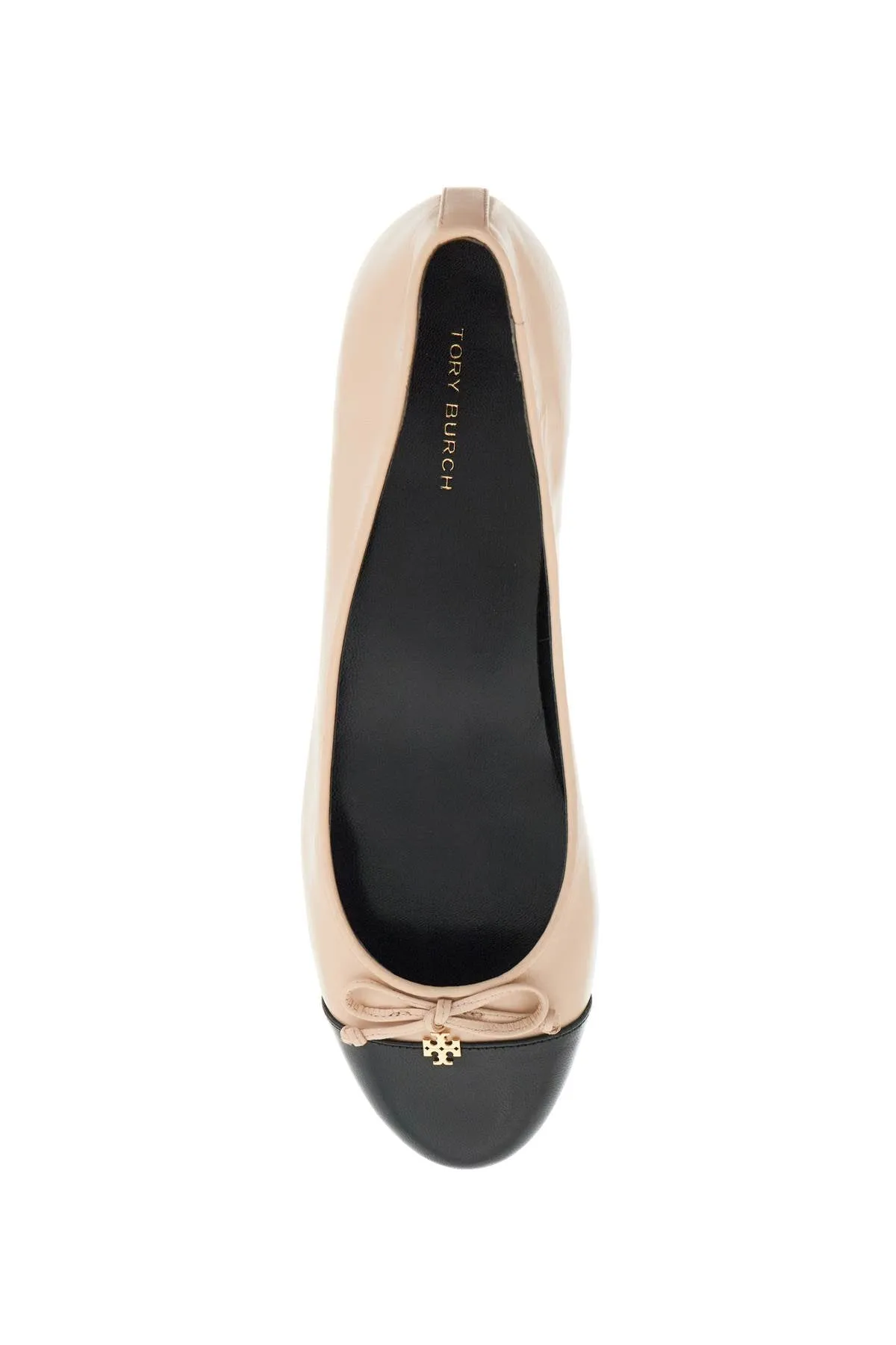 ballet flats with contrasting toe 154512 ROSE PINK / PERFECT BLACK