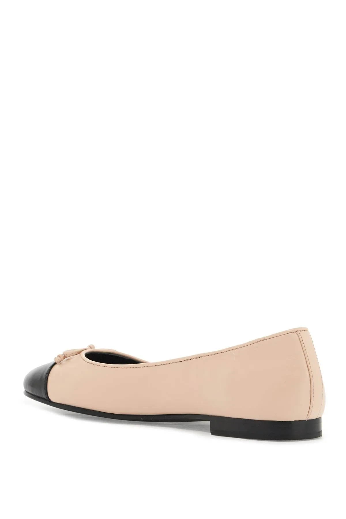 ballet flats with contrasting toe 154512 ROSE PINK / PERFECT BLACK