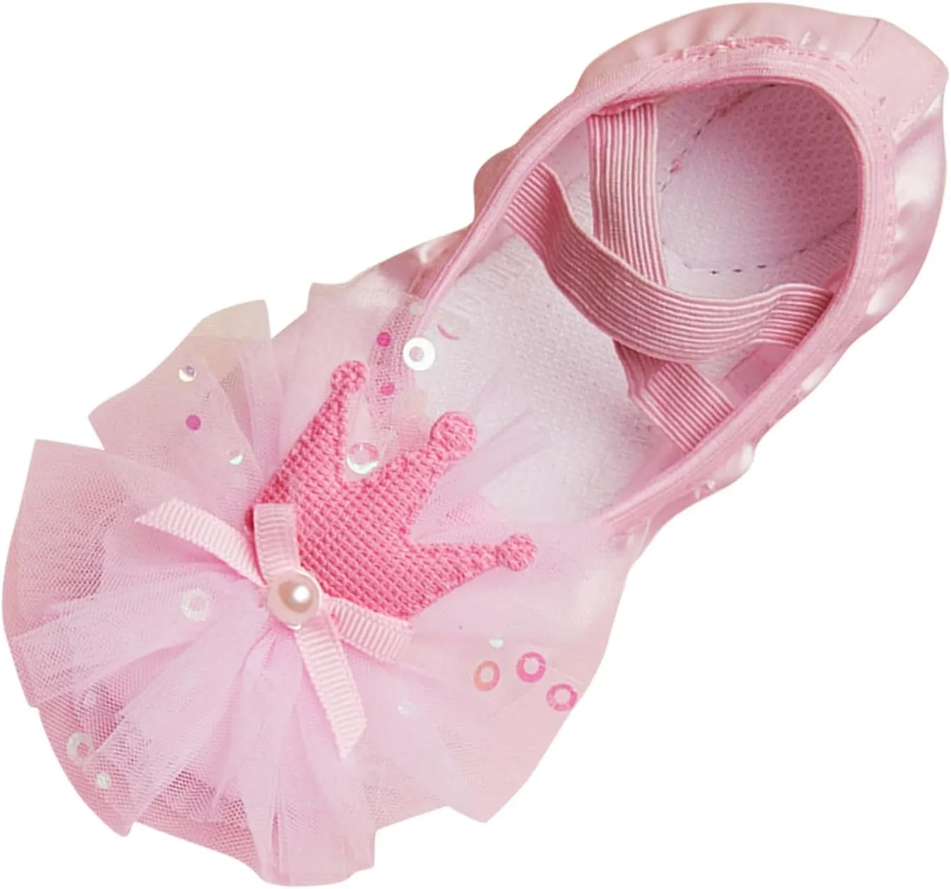 Ballet Shoes for Girls, Toddler Kids Satin Dance Practice Slippers Split Soft Leather Flats Shoes Gymnastics Shoes
