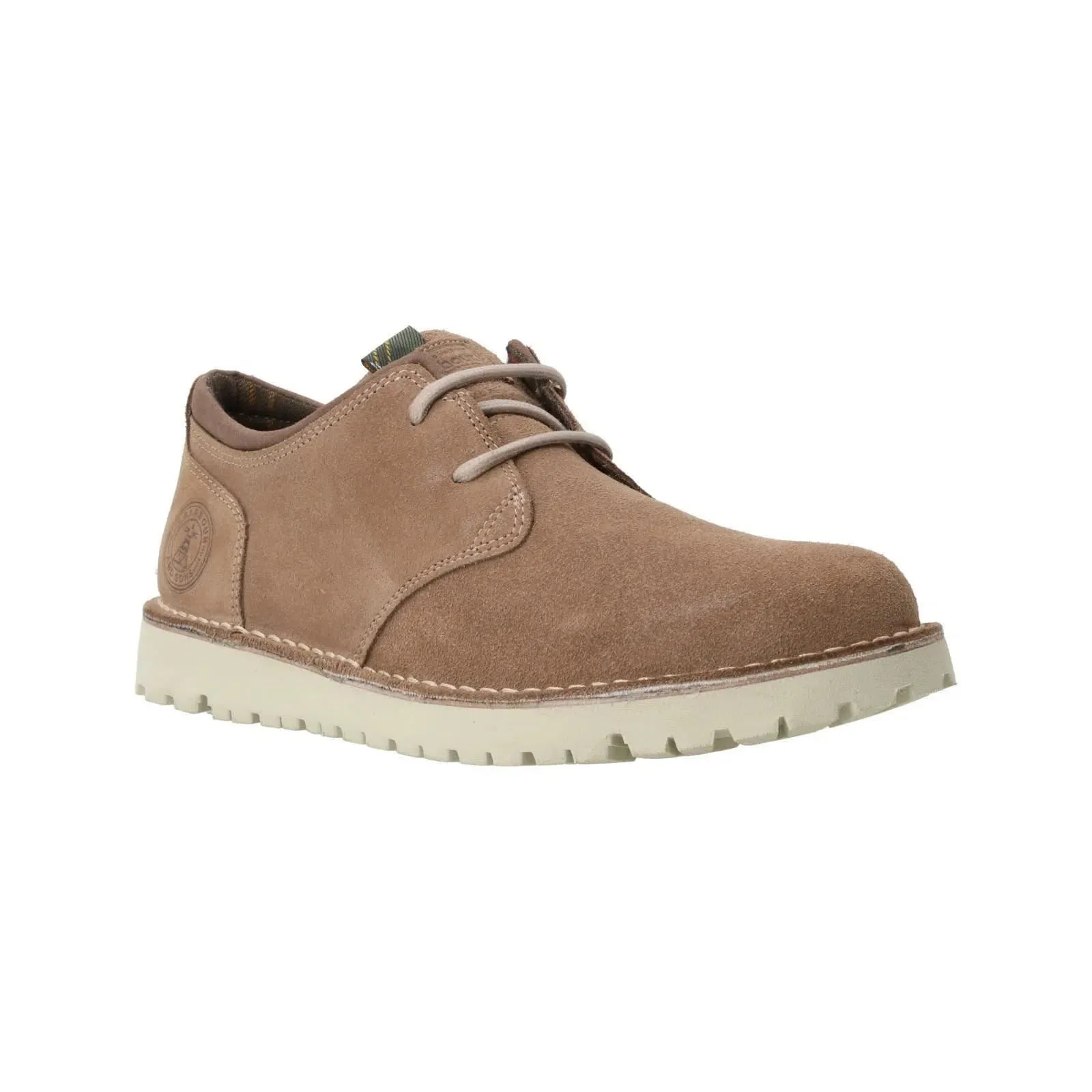 BARBOUR Acer Derby Shoe Lace Up Beige Suede