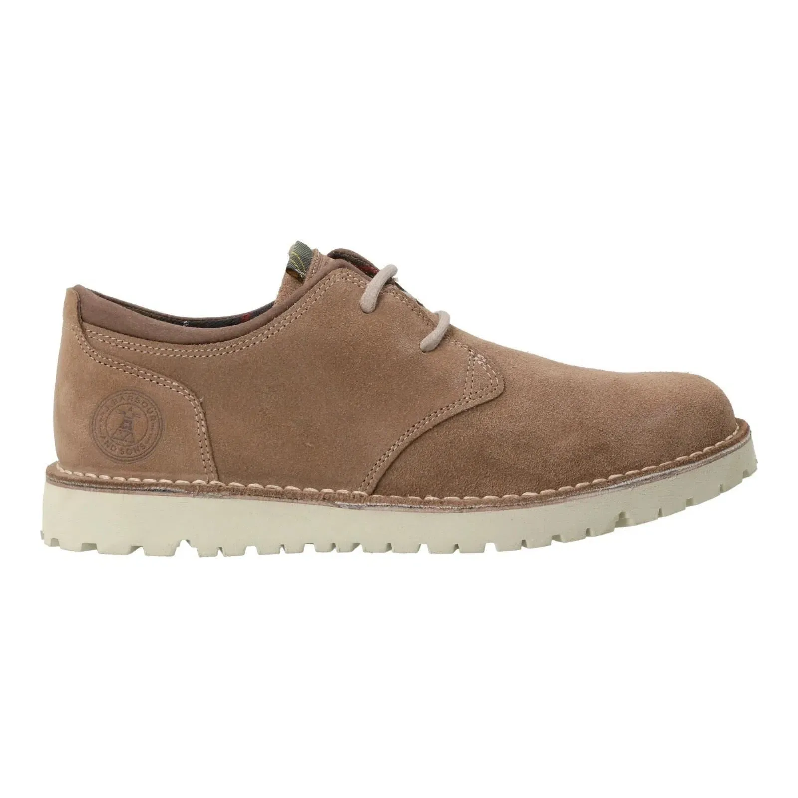 BARBOUR Acer Derby Shoe Lace Up Beige Suede