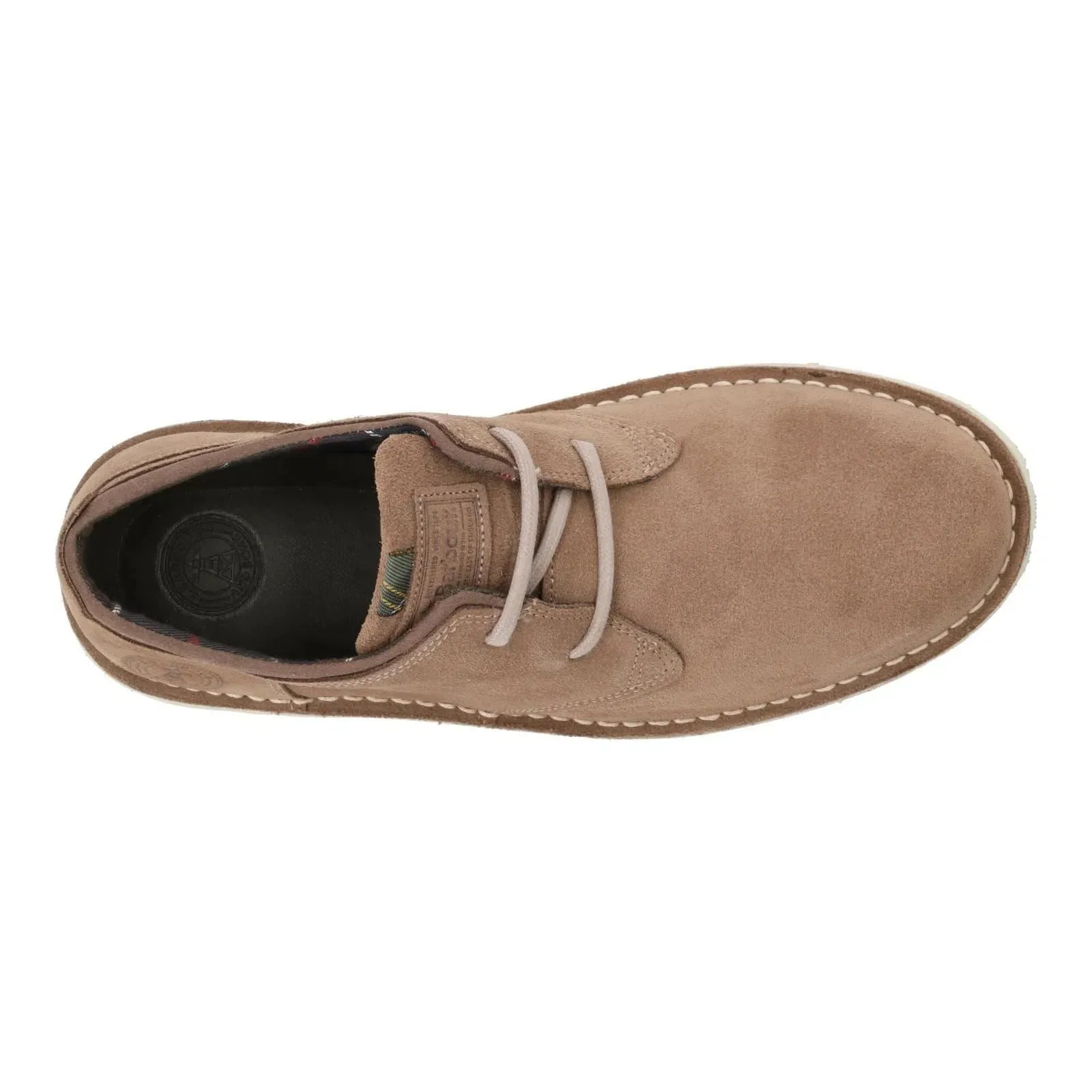 BARBOUR Acer Derby Shoe Lace Up Beige Suede