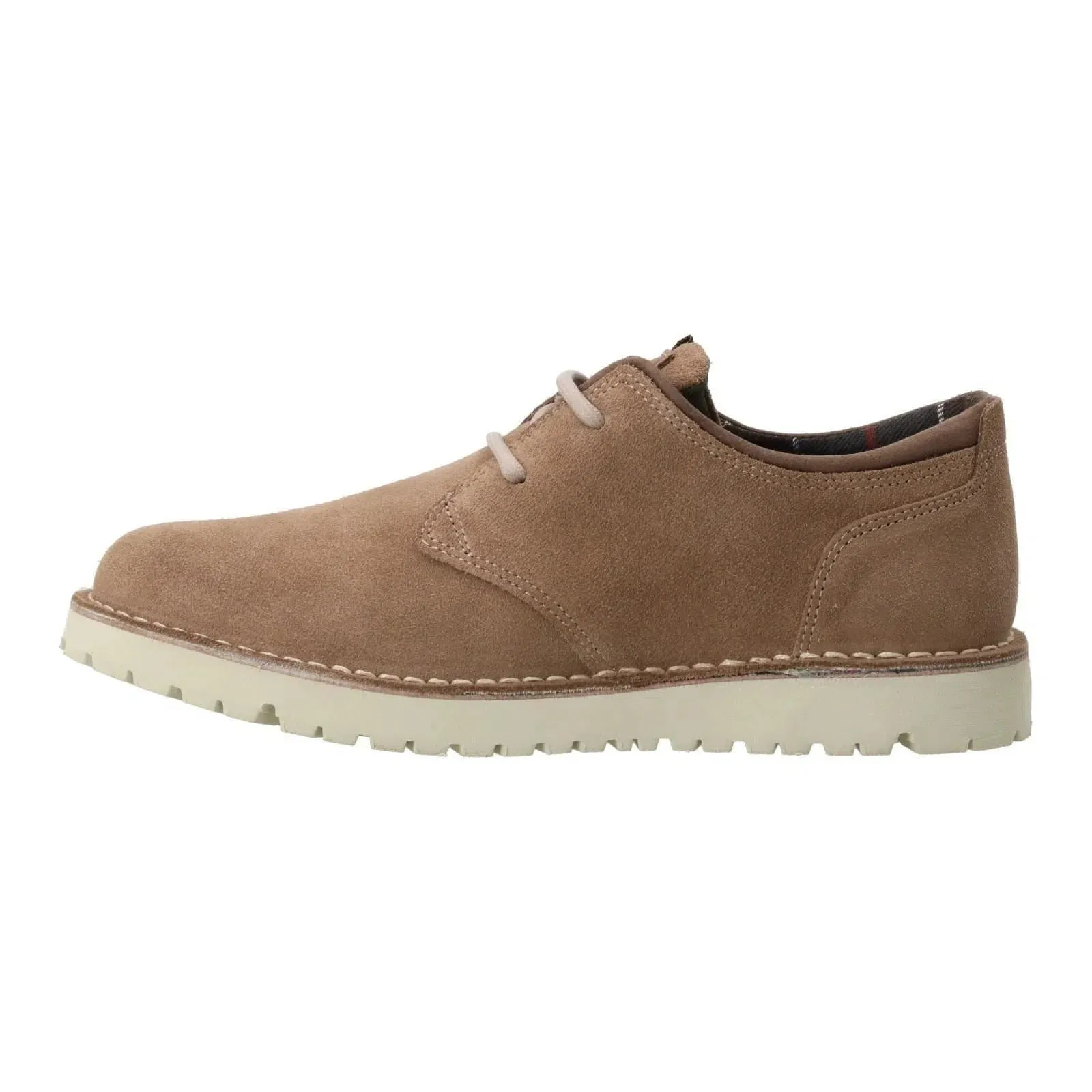 BARBOUR Acer Derby Shoe Lace Up Beige Suede