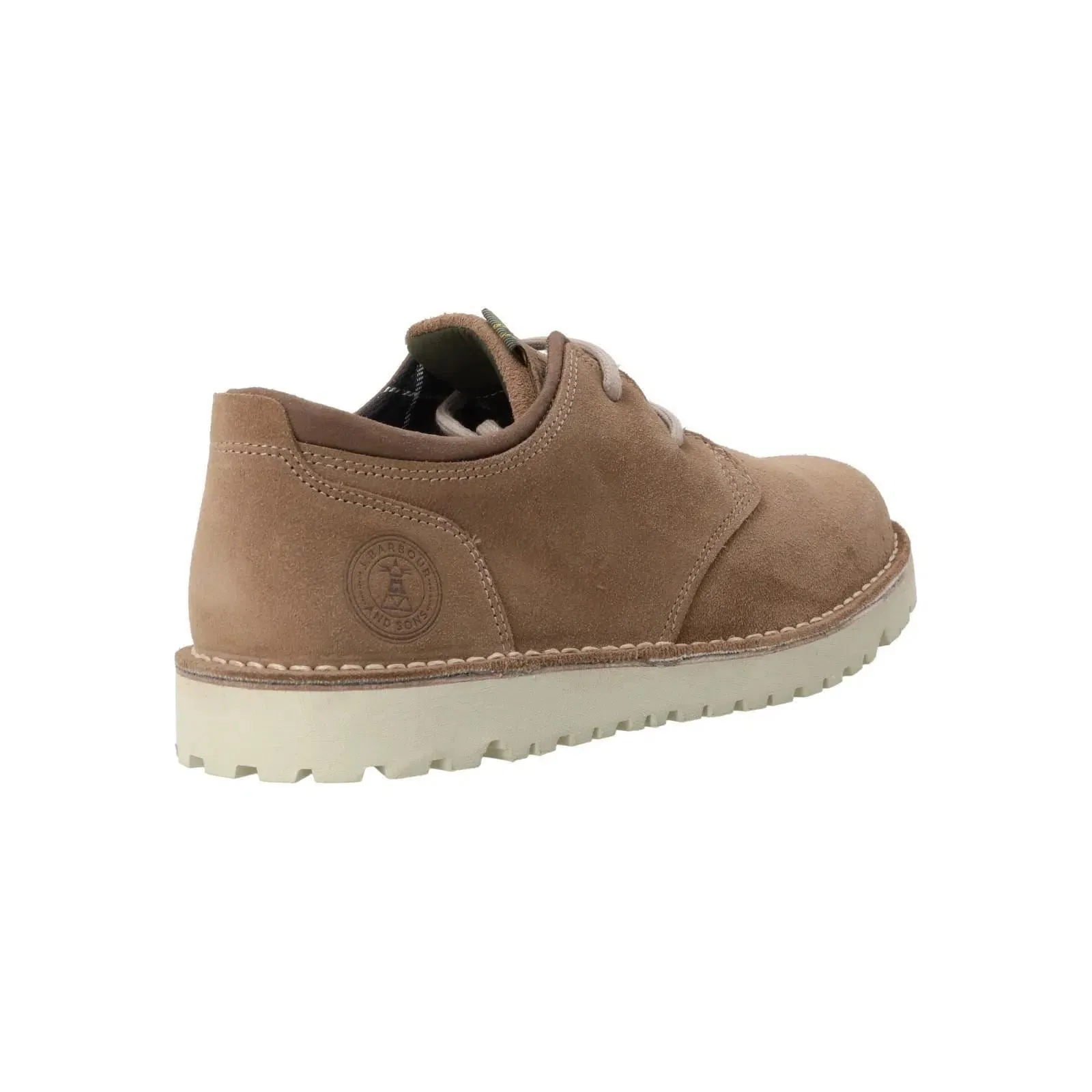 BARBOUR Acer Derby Shoe Lace Up Beige Suede